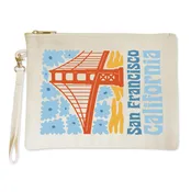 SF/CA Flower Power Zipper Pouch — San Francisco Mercantile