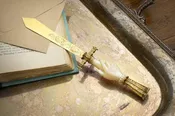 Antique Gold and Mother of Pearl Letter Opener