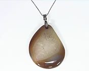Agate Natural Genuine Gemstone Simple Design Pendant PSS,1121