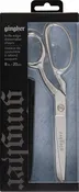 Gingher 8" Knife Edge Bent Dressmaker Shears, Chrome