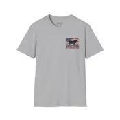 BULLIEVE American Bull Flag Tee – Patriotic Front and Back Graphic Shirt