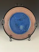 Three Fern Handled Platter in Sapphire Blue, Heirloom — Suzanne Crane Fine Stoneware