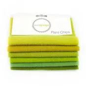 Paint Chips - 5" Squares<BR>Hand Dyed Wool Green Solid <BR>by Sue Spargo
