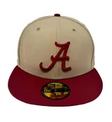 Alabama Crimson Tide Fitted New Era 59Fifty 2 Tone Camel Cap Hat Grey UV