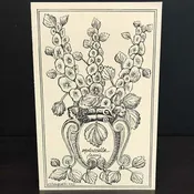 Andrea Strongwater Black & White 1983 "Molucella Laevis" 5.5x8.5 Notecard