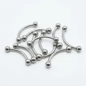 [B] 10 Pack - 16G Plain Curve Barbell