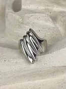 Modernist Sterling Wave Ring