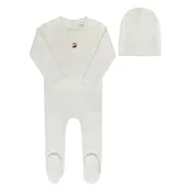Ely's & Co. - Pointelle Bow Print  Collection - Footie + Beanie