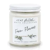 1803 Farm Flowers White Candle Collection