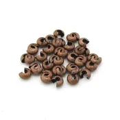 40 pcs crimp covers, antique copper finish, 5mm round, Irina Miech