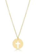16" Necklace Gold - Blessed Gold Disc | enewton