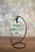 4” Traverse City Ornament/ Hand Made, Hand Stamped Gift Tag, Wine Gift Tag — POTTERY CREATIONS