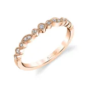 “Sylvie” Vintage Inspired Stackable Diamond Band
