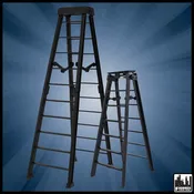 10 Inch Breakable & 7 Inch Black Ladder For WWE & AEW Wrestling Action Figures