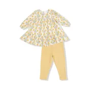 Angel Dear  Smocked Ruffle Dress + Ribbed Legging