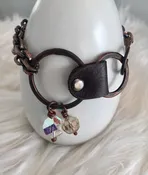 Leather Copper Drop Bracelet