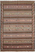 Afghani Hand Knotted Kilim Rug