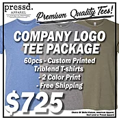 Pressd Apparel - Company Logo Tee Package