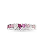 Amanda Blu Silver CZ Pink Ombre Ring - Size 7
