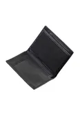 Black Bifold Leather ID Wallet