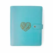 Teal Heart Project Journal Planner for Knitters & Crocheters