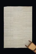 Cotton Goat Hair Mersin Tent Wall from Northern Iran - All Over Grey (6' 5" x 9' 6")