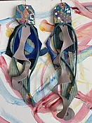 Artistic Reclaimed Leather Earrings - Bold & Sustainable Fashion — KFLEYE.COM