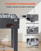 Foosball Table, 48 inch Standard Size Table, Indoor Full Size Foosball Tables for Home, Family, and Game Room, Durable Soccer Set, Includes 2 Balls, Score Keeper, and 2 Cup Holders