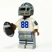 #88 WR Lamb Dallas Football Player Minifig made using LEGO parts