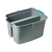 M2 Professioinal Double Bucket Utility Pail, 16 Quart Grey, 14.5"x14"'x10.25" - DB-8216, , formerly EPCS2616 COM-2616