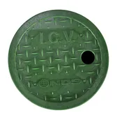 Icv 7 In. W X 1.6 In. H Round Valve Box Cover Green EA