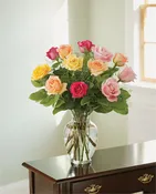 A Dozen Premium Multicolored Roses
