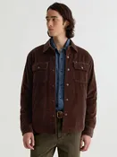 AG Jeans Elias Corduroy Shirt Jacket in Raw Umber