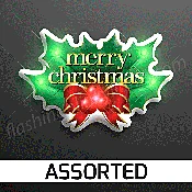 Christmas Flashing Pins Assorted Pack 2