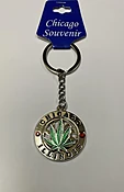 Chicago 420 spinning charm keychain
