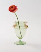 1930s Venetian Pale Green Dolphin Vase