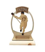 9" Personalized Lacrosse Trophy — Tuscarora WoodWorks