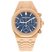 Audemars Piguet Royal Oak 26240OR.OO.D315CR.02 Automatic Chronograph Blue Dial Pink Gold Watch