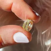 14kt Gold Peridot Savant Hoops