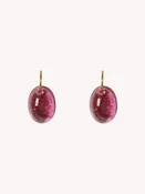22k Yellow Gold, Rubelite & Pink Sapphire Jelly Bean Earrings