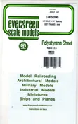 Evergreen 2037 Styrene HO Freight Car Siding Scale 3-1/4" Spacing 6 x 12" Sheet