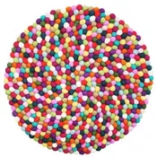35 Inch Felted Big Ball Colorful Ball mat