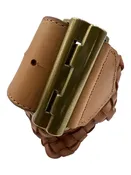 1937 Brown Leather Woven peg buckle Belts