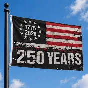 1776-2026 250 Years Betsy Ross Distressed Flag 3'x5'