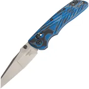 Hogue Deka Manual Folder 3.25" Wharncliffe Blade Knife - Blue Lava