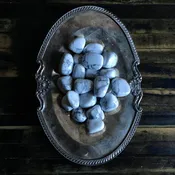 3 Polished Howlite Stones.