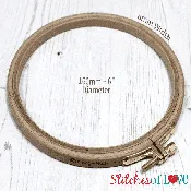 6" Nurge Beechwood Screwed Hand Embroidery Hoop