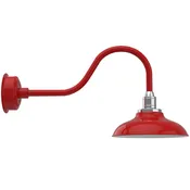12" Cherry Red Peony Contemporary Barn Lights
