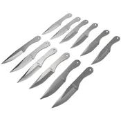 Defender 12 Pc Throwing Knife Set Tactical 3CR13 Steel 6 Inch With Carrying Case