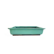 10" Rectangle Tray Bonsai Pot - Jade Green